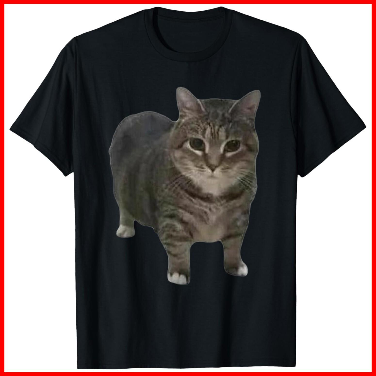 Funny oiia oiia Spinning Cat Meme Black Cotton T-Shirt S-5XL S