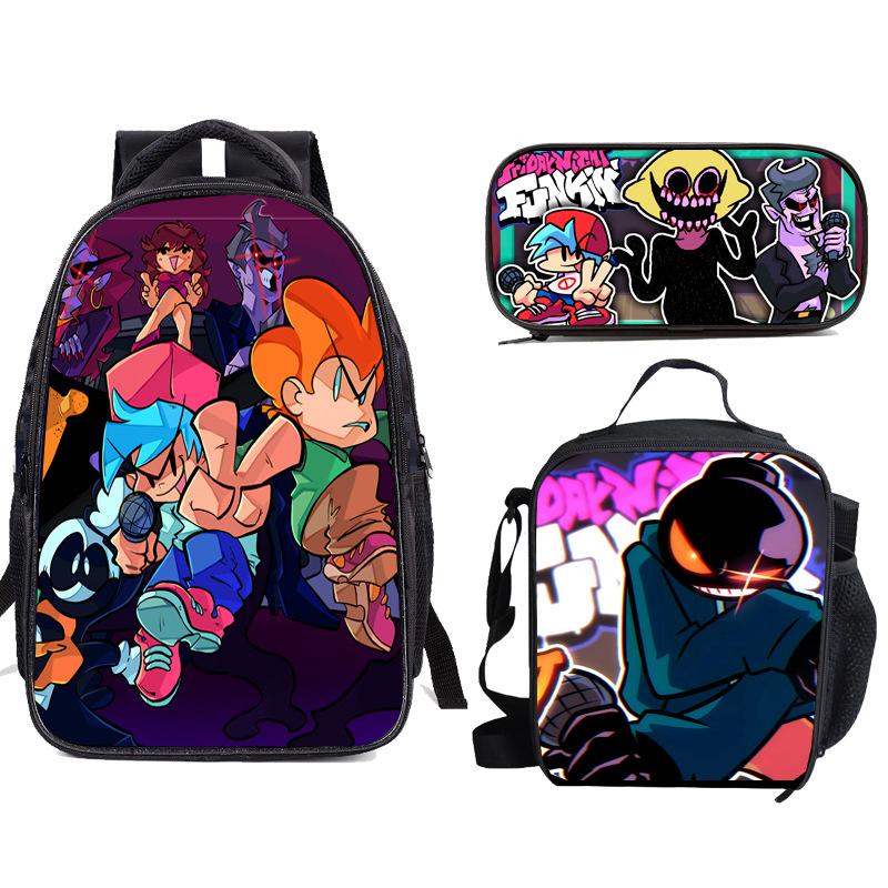 Friday Night Funkin Backpack, Three Pack Set, Pencil Case, Friday Night Funkin Backpack