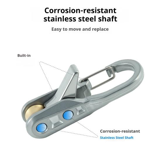 1/4 Stück Seilspanner mit Rolle Kordel Hochbelastbar Metall Outdoor Rucksackreisen Wandern Bootfahren Camping Abspannseil