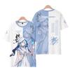 Tricouri Wuthering Waves Cartethyia Imprimate 3D Vară Bărbați Femei Mânecă Scurtă Gât Rotund Tricou Top Harajuku Y2k Anime Cosplay Costum