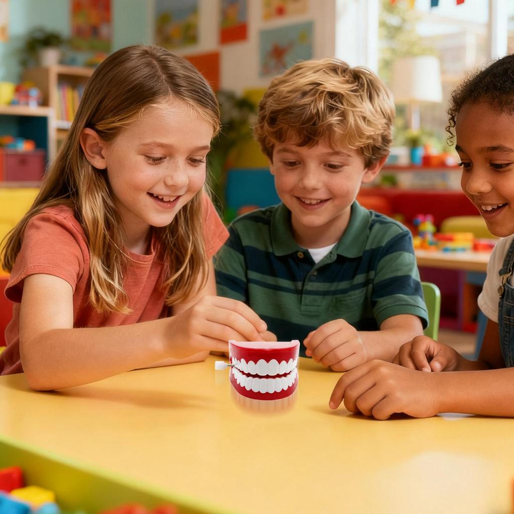 Wind Up Chatter Teeth Birthday Party Favors Funny Clockwork Joke Walking Teeth Toy for Kids Children Family Friends Adults Boys