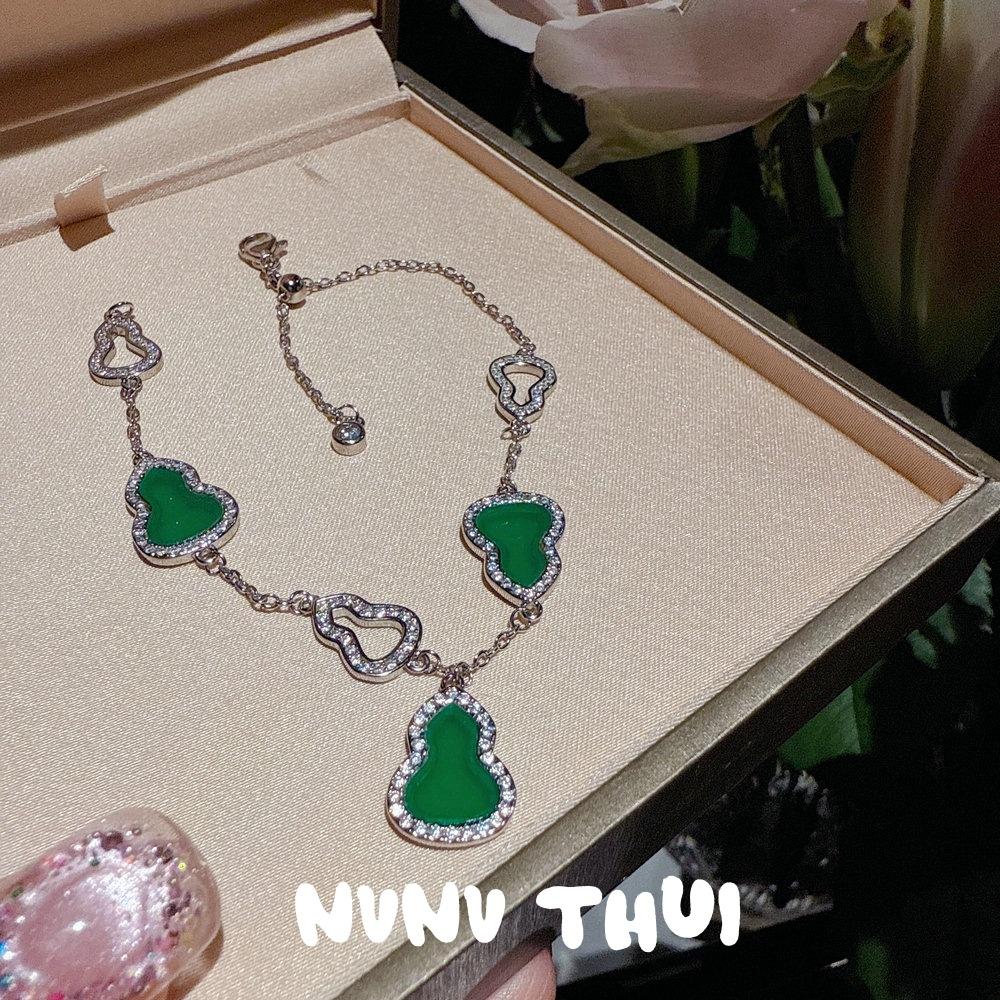 Gilt Fulu Powder Fritillary Gourd Fulu Gemstone Bracelet Haute Couture Jewelry Natural White Crystal Flower Ball Flower God Bracelet