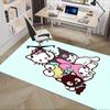 Office Rug Hello Kitty, Sanrio Characters Anti-Slip Rug, Machine Washable for Living Room, Bedroom, Office, Multiple Sizes, Bedroom Mat, Decorative Ma