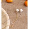 Yhpup Stainless Steel Simulated Pearls Round Pendant Necklace for Women Korean Style Elegant Chic Daily Simple Korea Jewelry