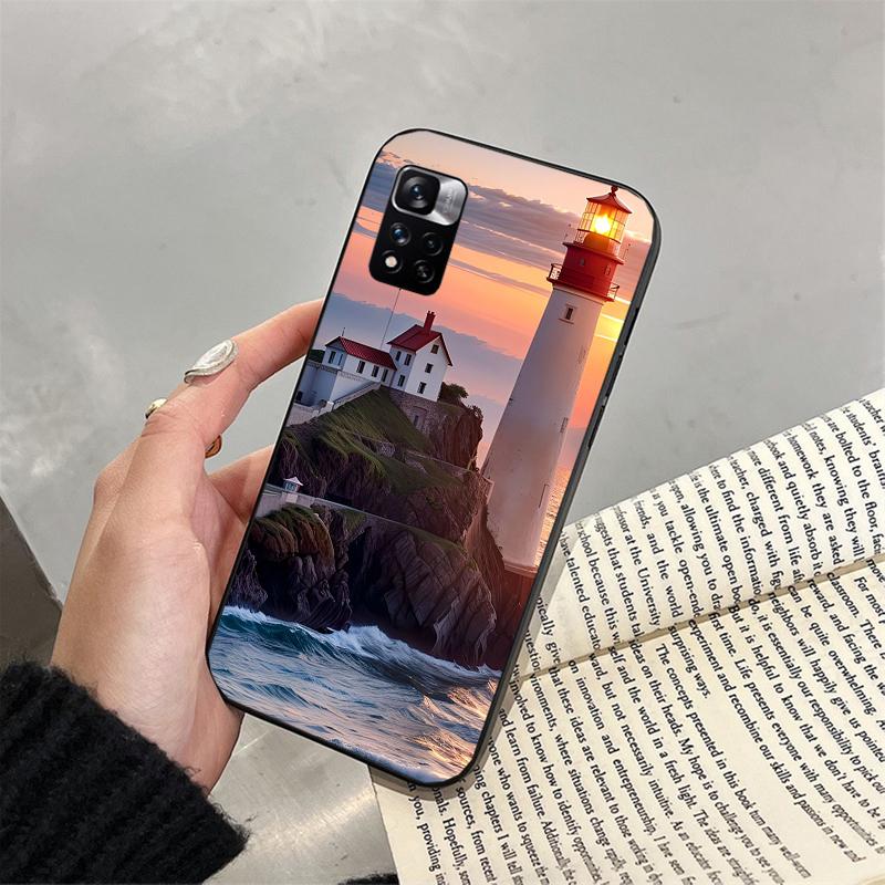 Phone Case For Xiaomi Redmi note 14 Pro 14 13 12 11 10 Pro 14S 12S 11S Redmi 14C 13C 10 Lighthouse