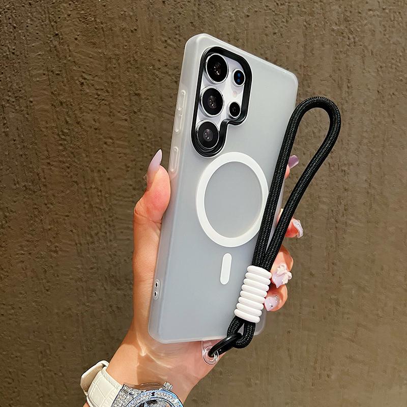 Candy Color Matte For Magsafe Case For Samsung Galaxy A56 A36 A26 A16 A06 A07 A55 A35 A25 A15 A05 A54 With Lanyard Soft Cover
