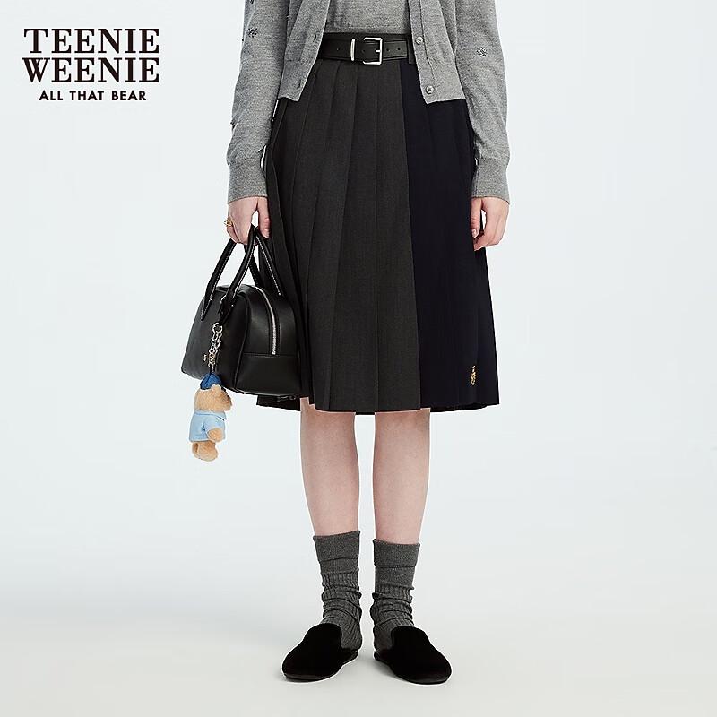 Teenie Weenie Women s Color-Block Pleated Skirt L