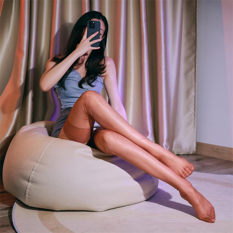 

Retro Brown Stockings Non-Elastic Nylon Fabric Soft Touch Long Stockings Sexy Lingerie Women Foot Shaped Transparent Medias One Size