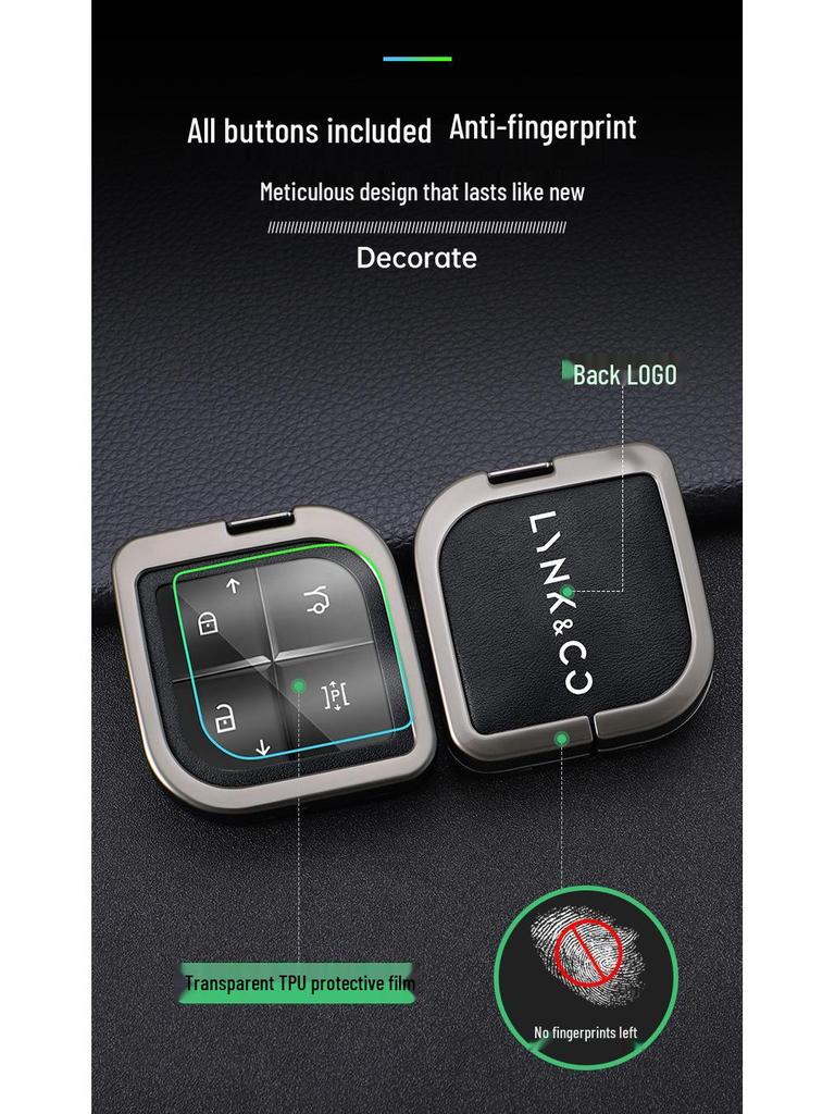 Lynk & Co 08 Schlüsselhülle 2023: Metall-Schnallen-Schutzhülle für 08EMP-Fernbedienung