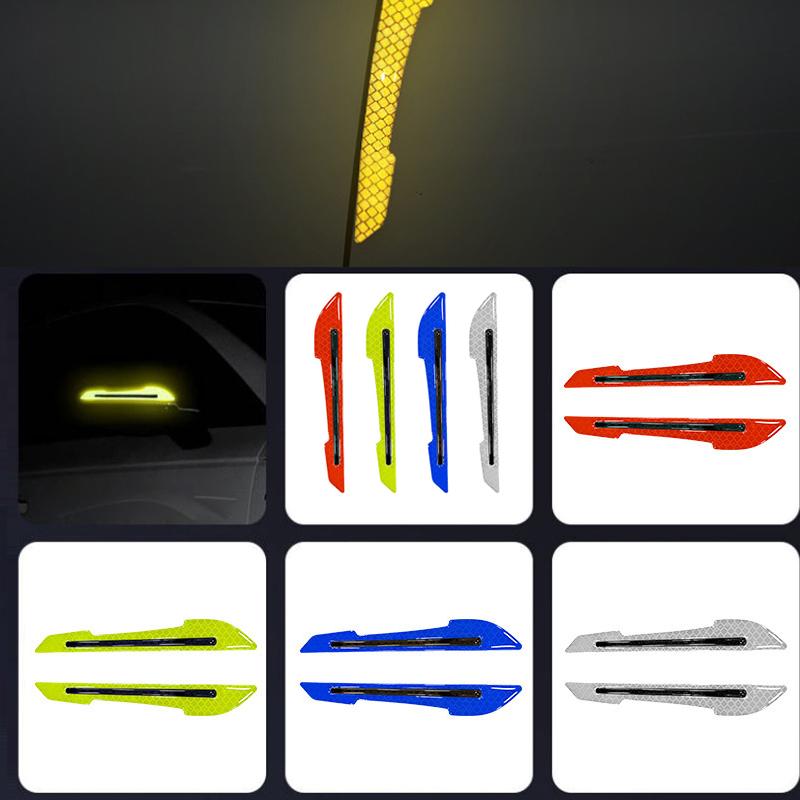 A Pair Car Rearview Mirror Reflective Sticker Car-styling Safety Warning Reflective Sticker Car Rearview Mirror Decorative Strip