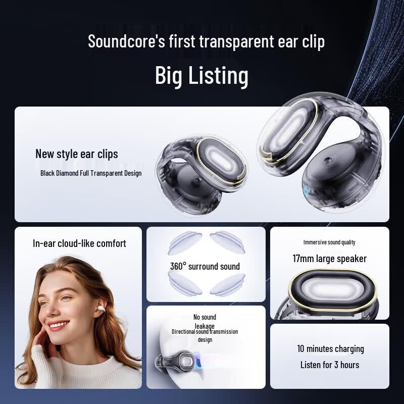 Soundcore C30i Open-Ear Clip-On Bluetooth-Ohrhörer