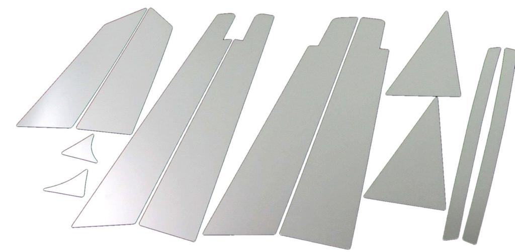 BRIGHTZ Stainless Steel Pillar Panels for Honda Odyssey with Standard Set 8940 Ultra-Mirror RB1-2 (Early Model) RB1/RB2 (Compatible Visors) 12-Piece