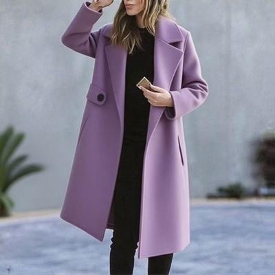 Women's Fashion Casual Solid-color Long-sleeved Cardigan Jacket