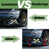 Dla Volkswagen Golf 8 MK8 GTI R-Line 2021 2022 2023 2024 Samochodowy Zestaw Modyfikacji Nadwozia Styl Fang Przedni Zderzak Nóż Powietrzny