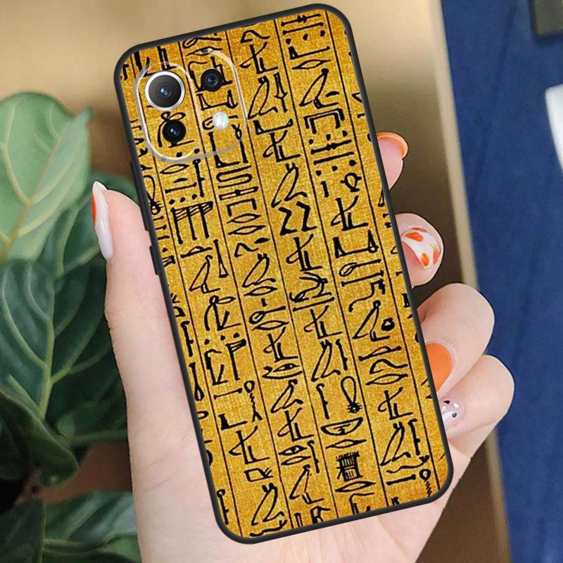 Egyptian Hieroglyphics Case For Xiaomi 15 14 Ultra 13T 14T 15T Pro 17 Pro Max POCO F8 F7 F5 F6 X5 X6 X7 Pro Coque