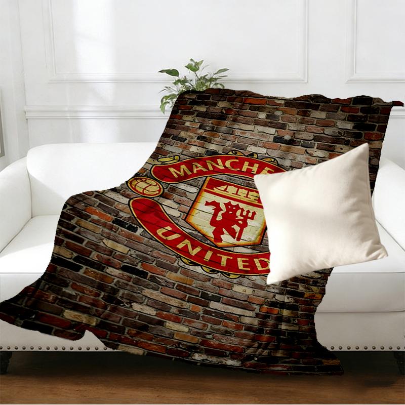 Manchester United F.C. Decke mit Aufdruck - Weich & Bequem, für Schlafzimmer, Reise, Sofa, Heimdekoration - Geburtstags-Weihnachtsgeschenk für Freunde