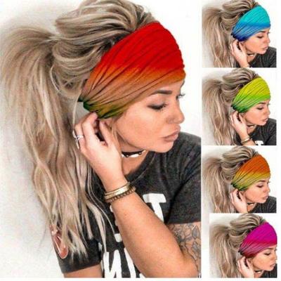 Bohemian Headband Hippie Sports Wide Hair Band Headband Running Headscarf Casual Fitness Clothing Accessories Leisure