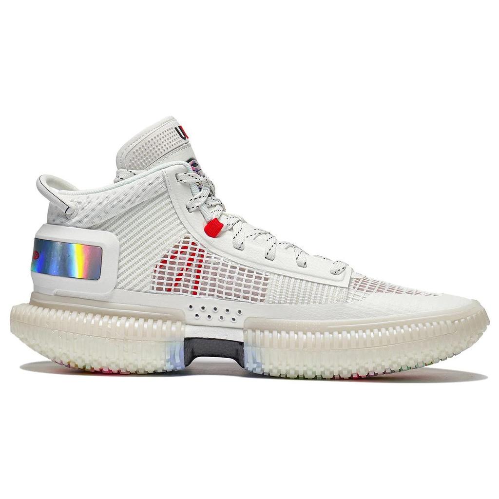Li Ning Anti-Five 3 Ultra Non-Slip Wear-Resistant Mid-Top Basketball Shoes Men Sneakers Off-White ABFS011-2