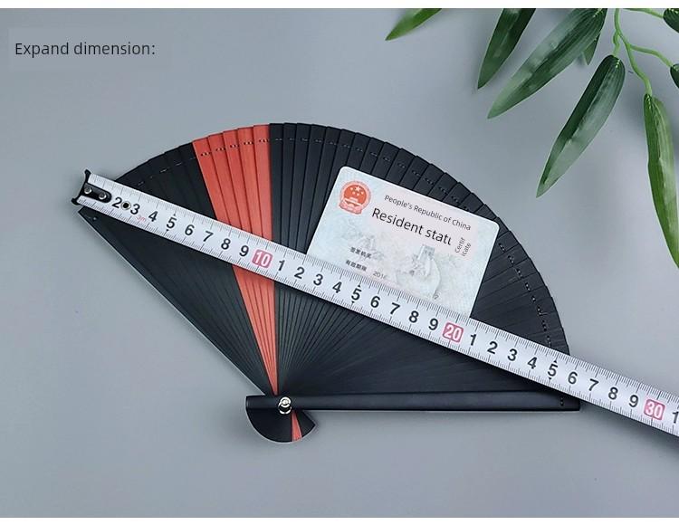 Cut Out 5-Inch Chinese Style Chinese Ancient Style Red and Black Folding Fan