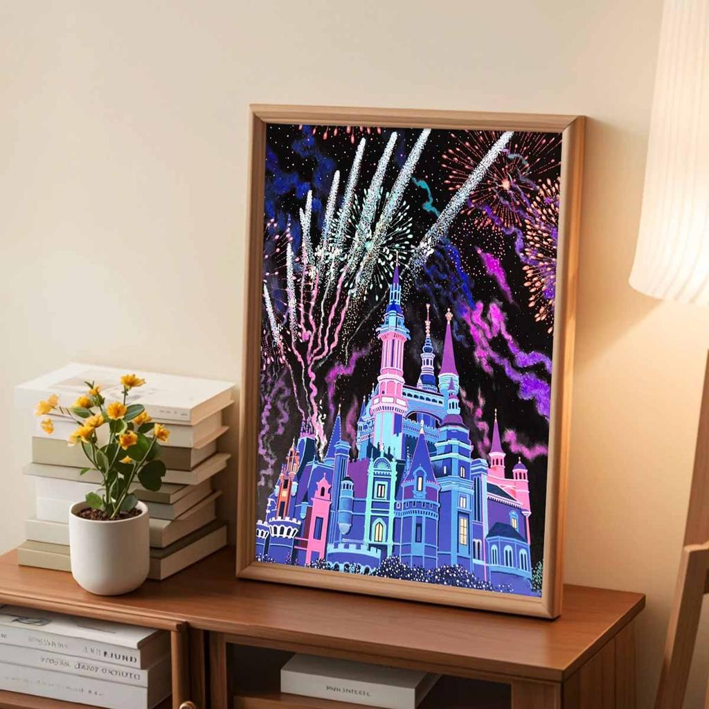 Full Round Diamond Painting A Magnificent Castle Art Rhinestone Picture Mosaic DIY 5D Cross Stitch Embroidery Home Decoration