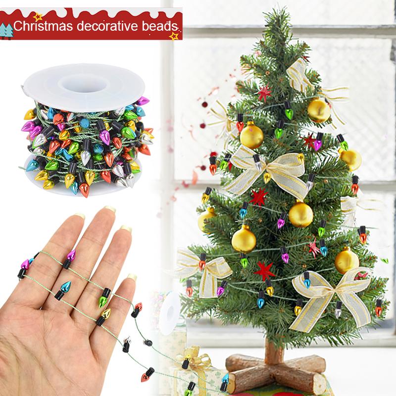 10M Christmas Tree Decoration Color Bulb Garland Hanging beads String DIY Xmas Wedding New Year Party Decoration Navidad