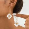 Flower Drop For Women Korean Sweet Long Petal Temperament Earrings Jewelry Accessories