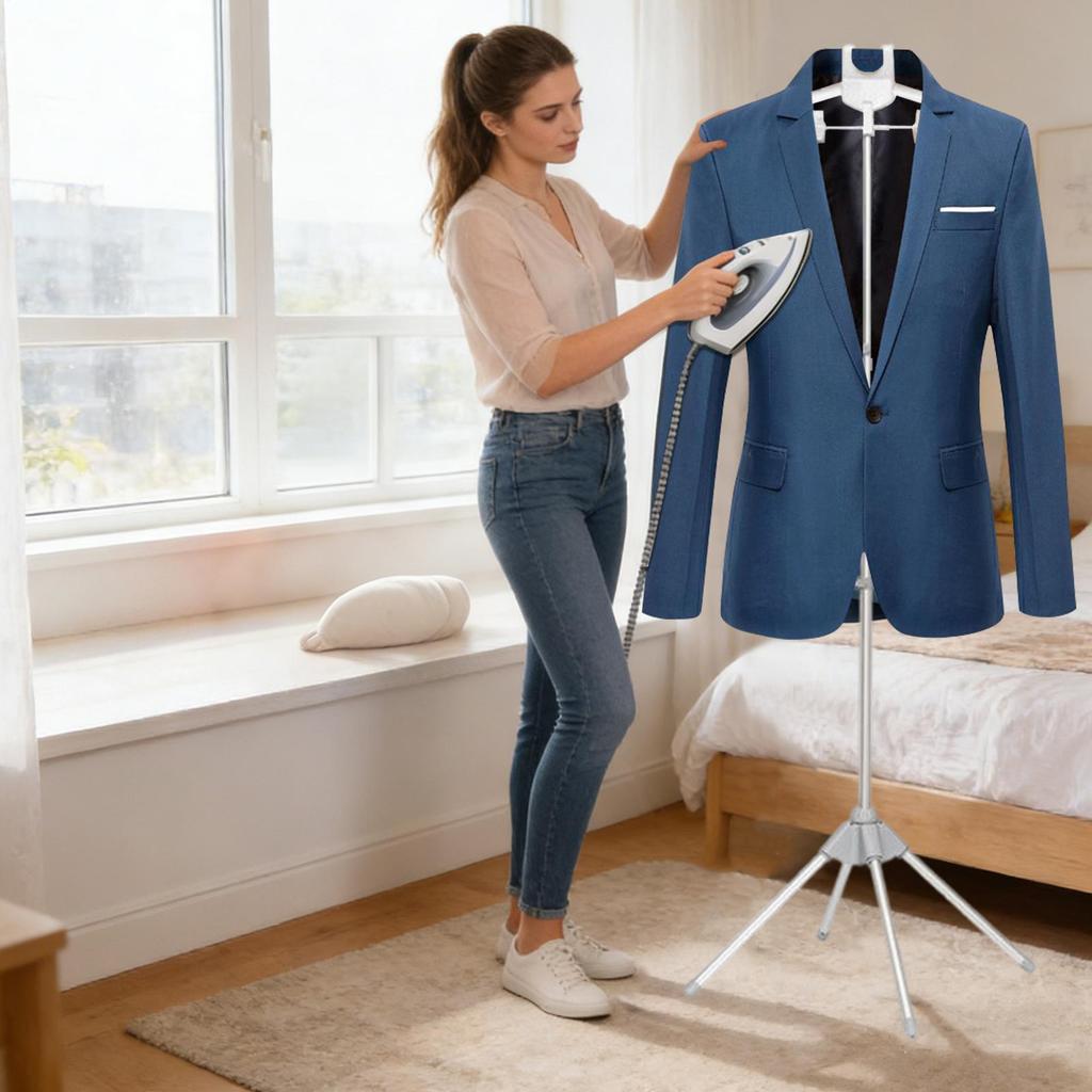 Steamer Hanger Stand Telescopic Garment Steamer Bracket Adjustable Clothes Ironing Rack For Travel Laundry Home Indoor Closet