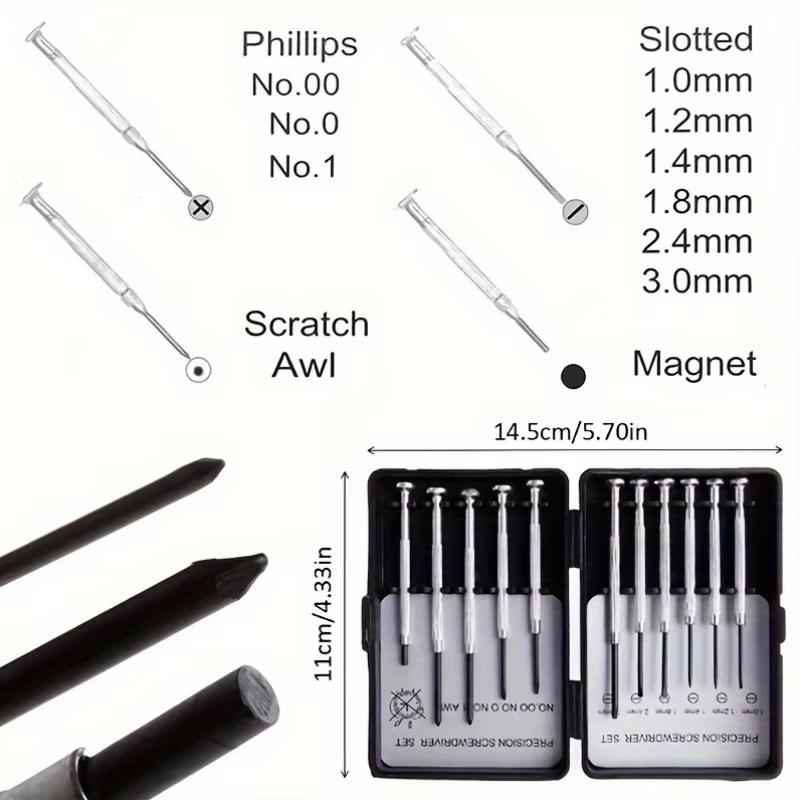 11Pcs/Set Micro Precision Screwdriver Set Mini Watchmakers Tools For Watch Jewelry Glasses Repairs Tool