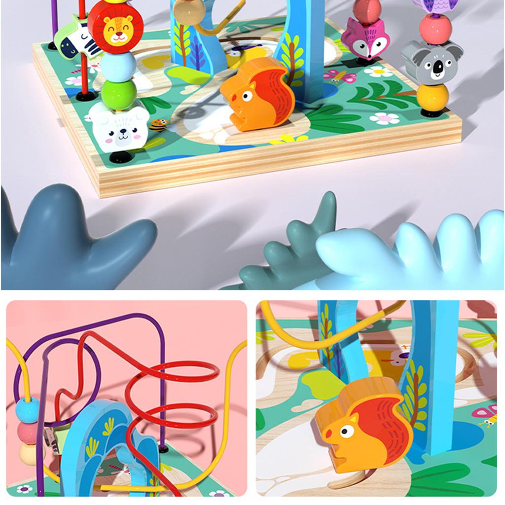 Abacus Bead Maze Shape Sorter Improve Logic Training and Thinking Skills Suitable for Early Education Center