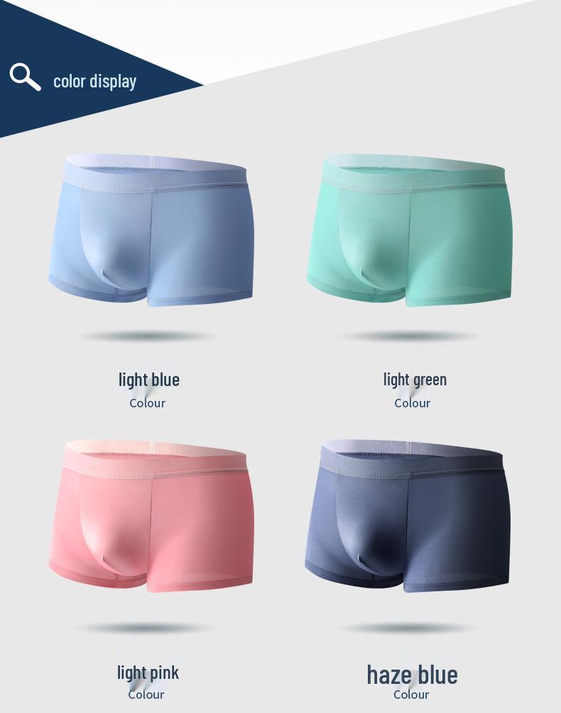 Men's Ice Silk Lightweight Briefs: Breathable, Youthful Comfort.