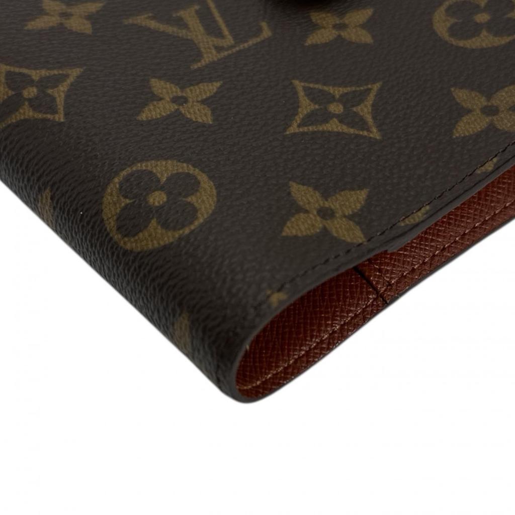 LOUIS VUITTON Monogram Agenda PM Notebook cover Monogram canvas Brown R20005 Used