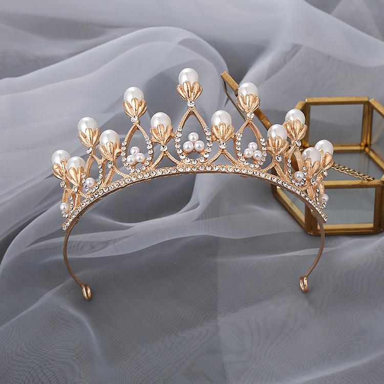 Children's Alloy Crown Butterfly Princess Performance Performance Hair Headdress Model Catwalk Crystal Headband Bridal Headwear