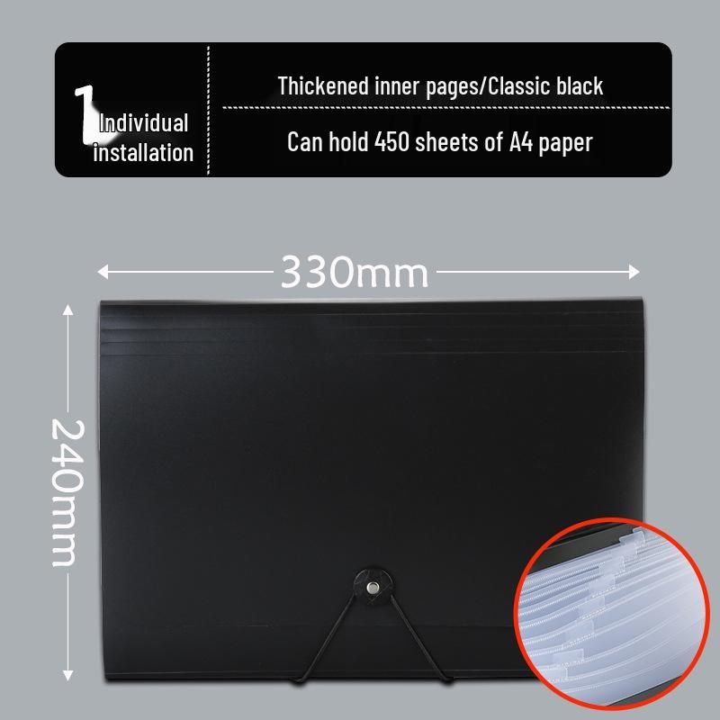 A4 Accordion Document Organizer: 13-Grid Large Capacity Folder for Student Papers and Bills