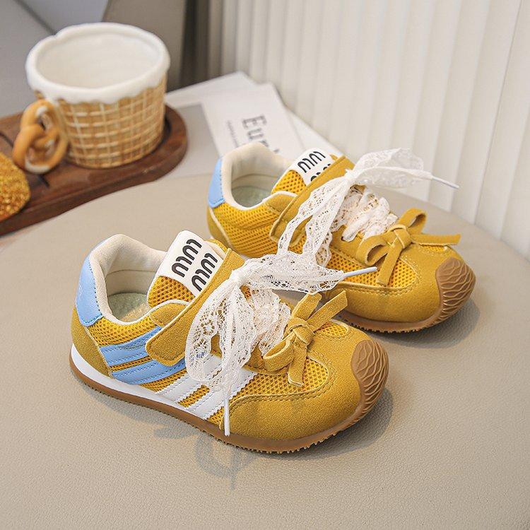 Girls shoes sneakers summer 2025 new children's German training shoes red mesh versatile breathable casual shoes
