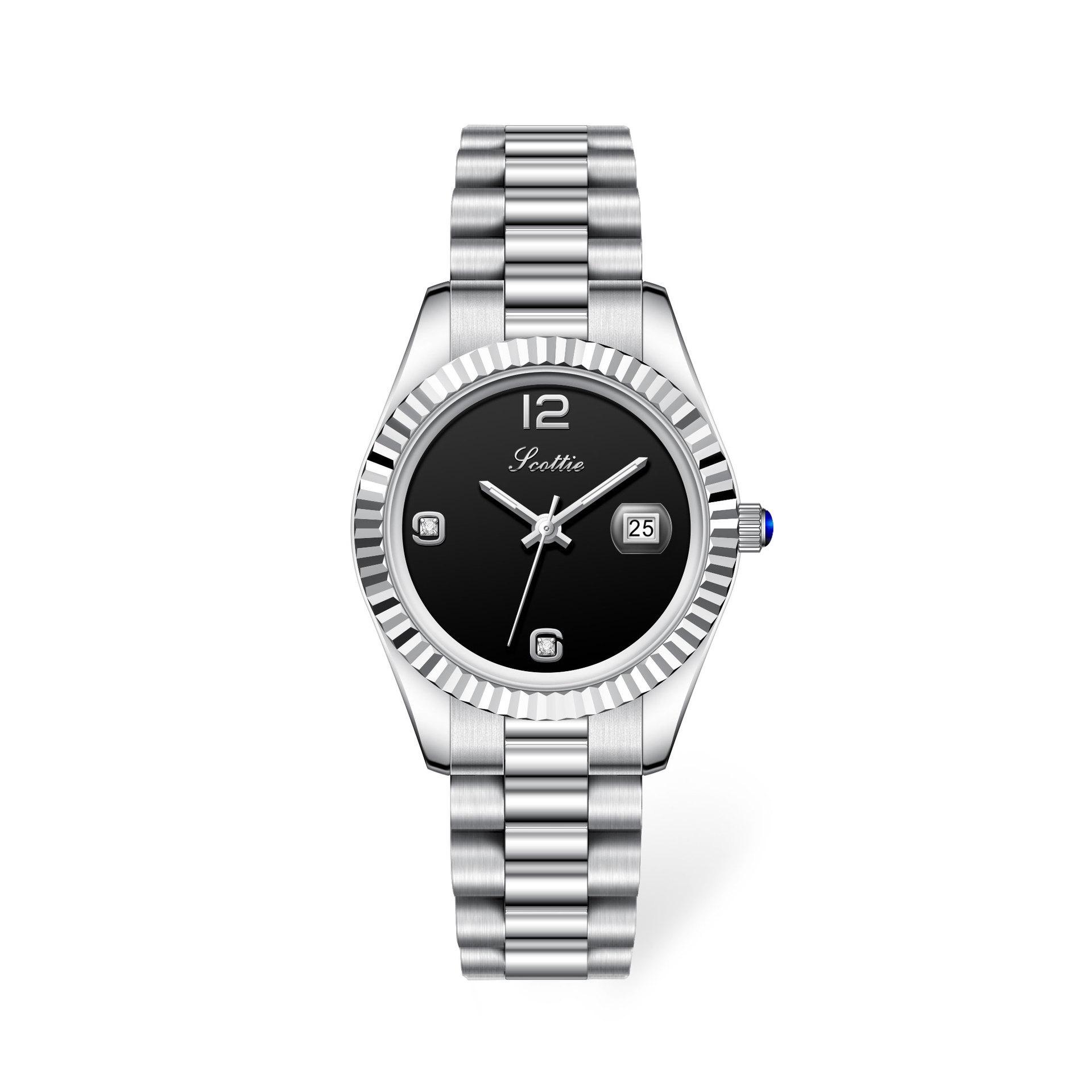 Steel belt color log watch 9393F fashion small dial