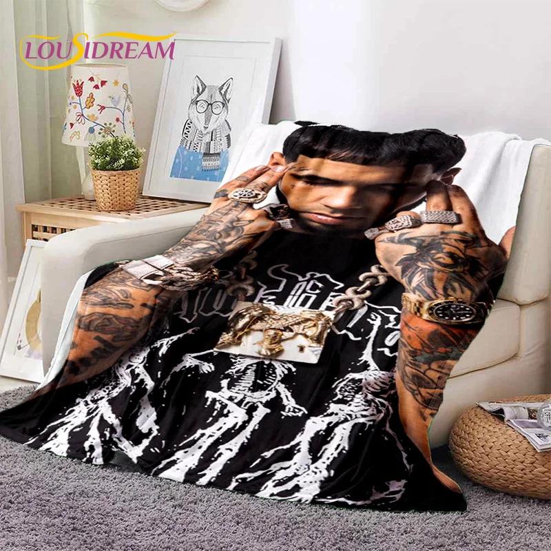Free Anuel AA Rapper Hip Hop Singer Soft Flannel Blanket for Beds Bedroom Sofa Picnic,Throw Blanket for Outdoor Leisure Nap Gift