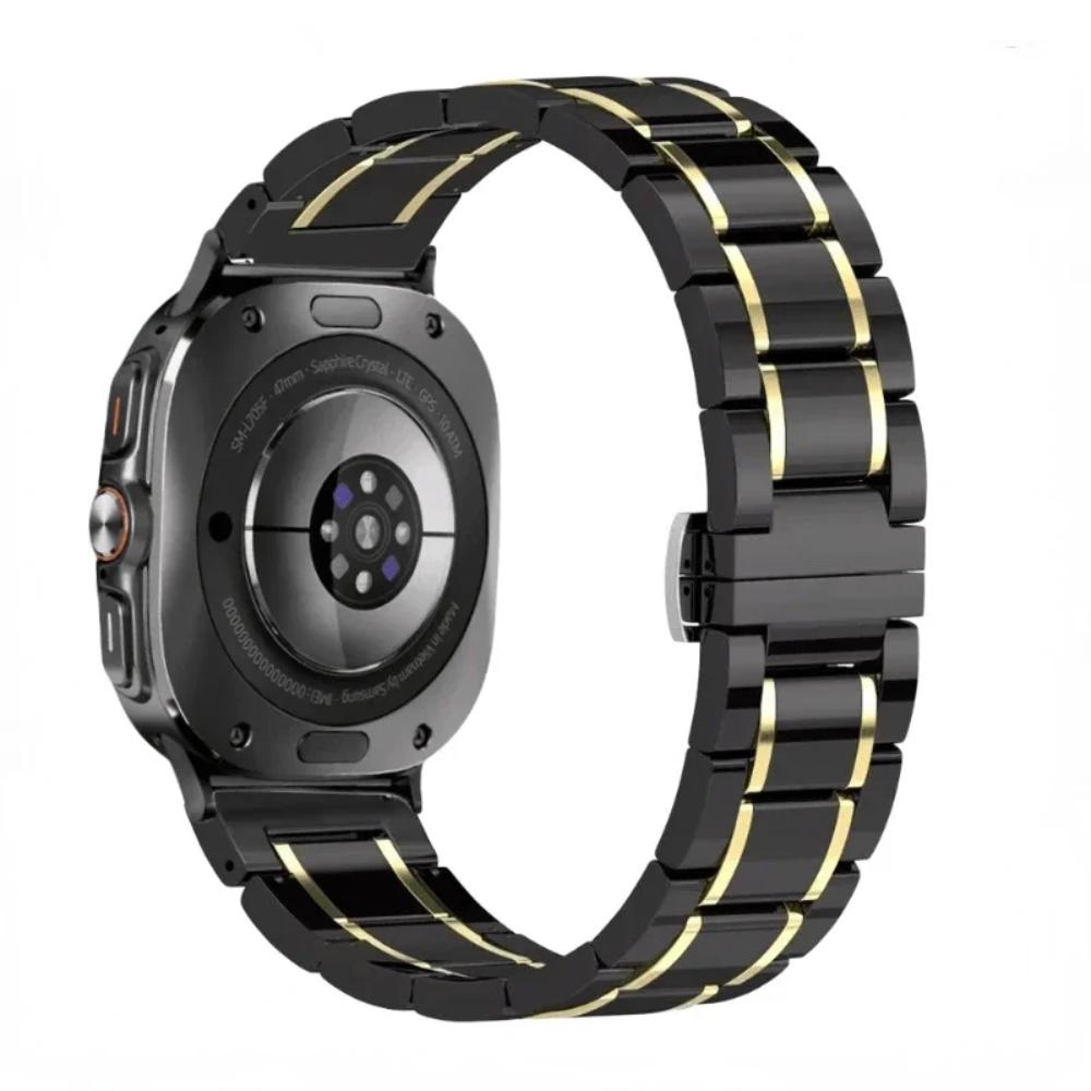 Keramický řemínek pro Samsung Galaxy Watch 8 Classic 46mm/Ultra 2025 47mm Náramek pro Galaxy Watch 8 44mm 40mm Kovový náramek