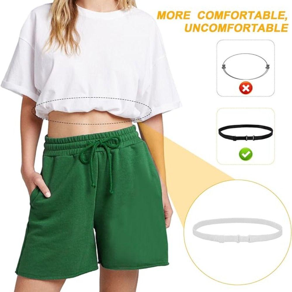 Adjustable Crop Tool for Shirt Highly Elasticity Elastic Belts  For Transform The Way Your Tops