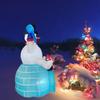 Christmas Decoration Sitting Snowman Penguin Christmas Inflatable Model Luminous Christmas Atmosphere Christmas Xmas Decor Model