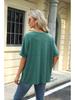 2024 European and American Plus Size Solid Color Loose Short Sleeve Round Neck Women's T-Shirt