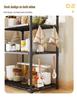 Multi-layer Kitchen Storage Rack for Microwave, Rice Cooker, and Small Appliances