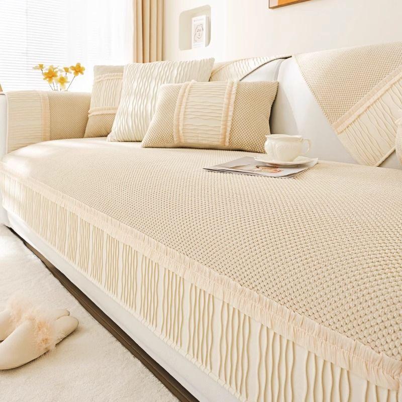 Corduroy Sofa Cushion Universal In All Seasons French Style Sofa Seat Cushion High-end Sofa Cover