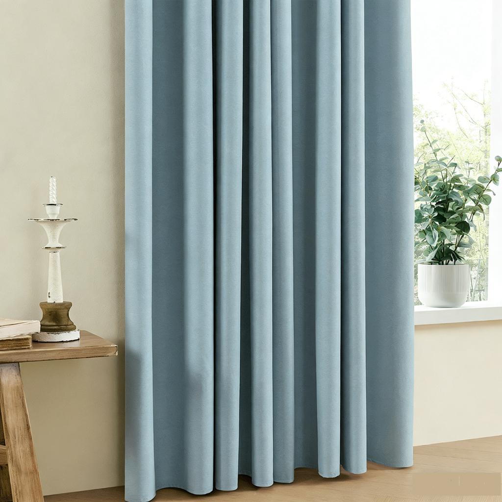 1Pcs Modern Minimalist Blackout Curtain - Heat Insulation, All-Season Universal Drapes for Bedroom & Living Room (Rod Pocket)