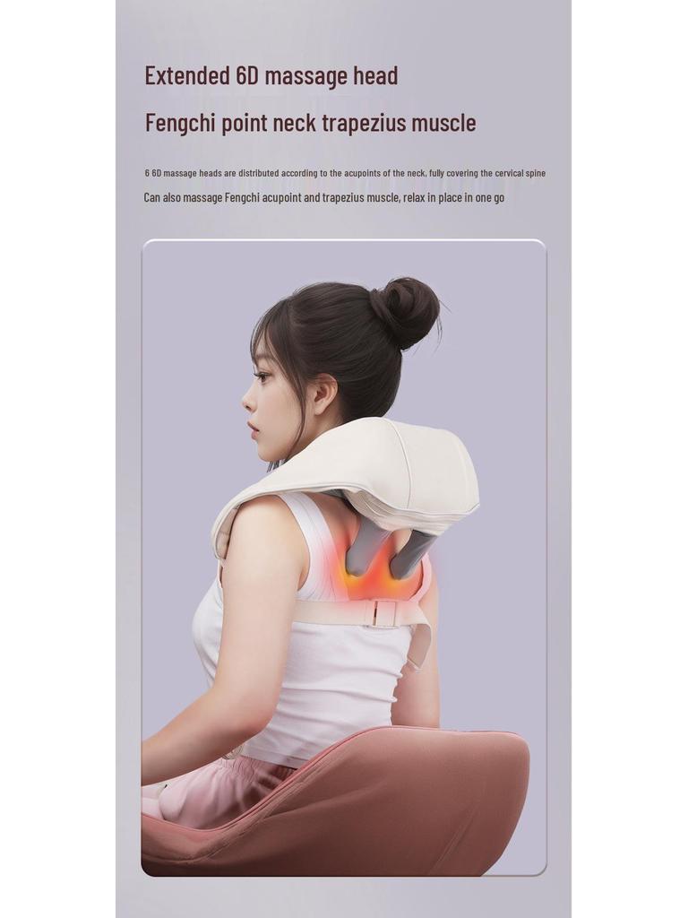 Trapezius Muscle & Cervical Spine Massager: Neck, Shoulder, and Waist Heat Massage Shawl