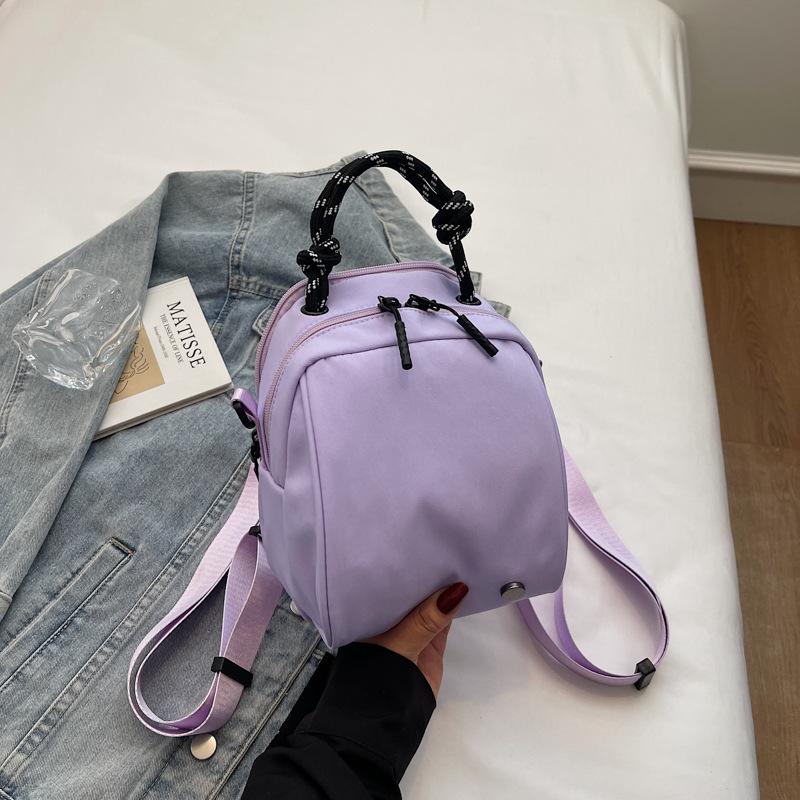 

Shell Mini Backpack Versatile Commuter Cute Handheld Messenger Bag Leisure Travel Triple Bag Shoulder Bag фиолетовый