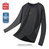 MINISO Youth Cotton Long-Sleeve Crew Neck T-Shirt