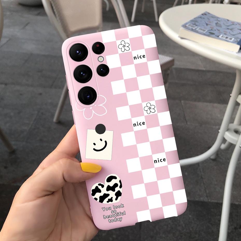 Silicone Case For Samsung S23 Ultra 5G Phone Cases Lovely Printing Soft TPU Cover For Samsung Galaxy S23 S 23 Plus S23+ Coque