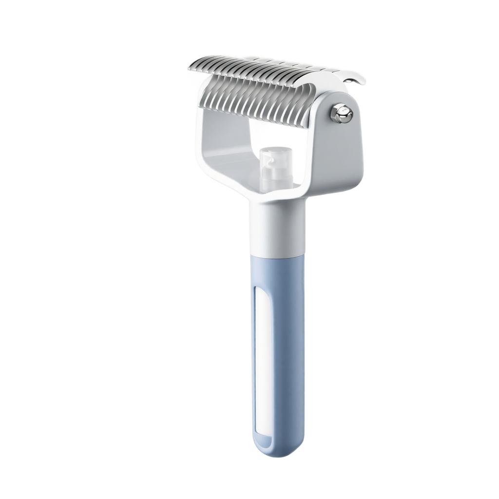 Pet Grooming Dematting Comb for Cats and Dogs Safe Fur Removal Tool Ergonomic Handle Deshedding Rake for Thick Long Hair Undercoat Removal