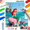 Digital Oil Painting Diy Oil Painting Mermaid Ocean Ship Hand Painting Living Room Bedroom Decoration Painting