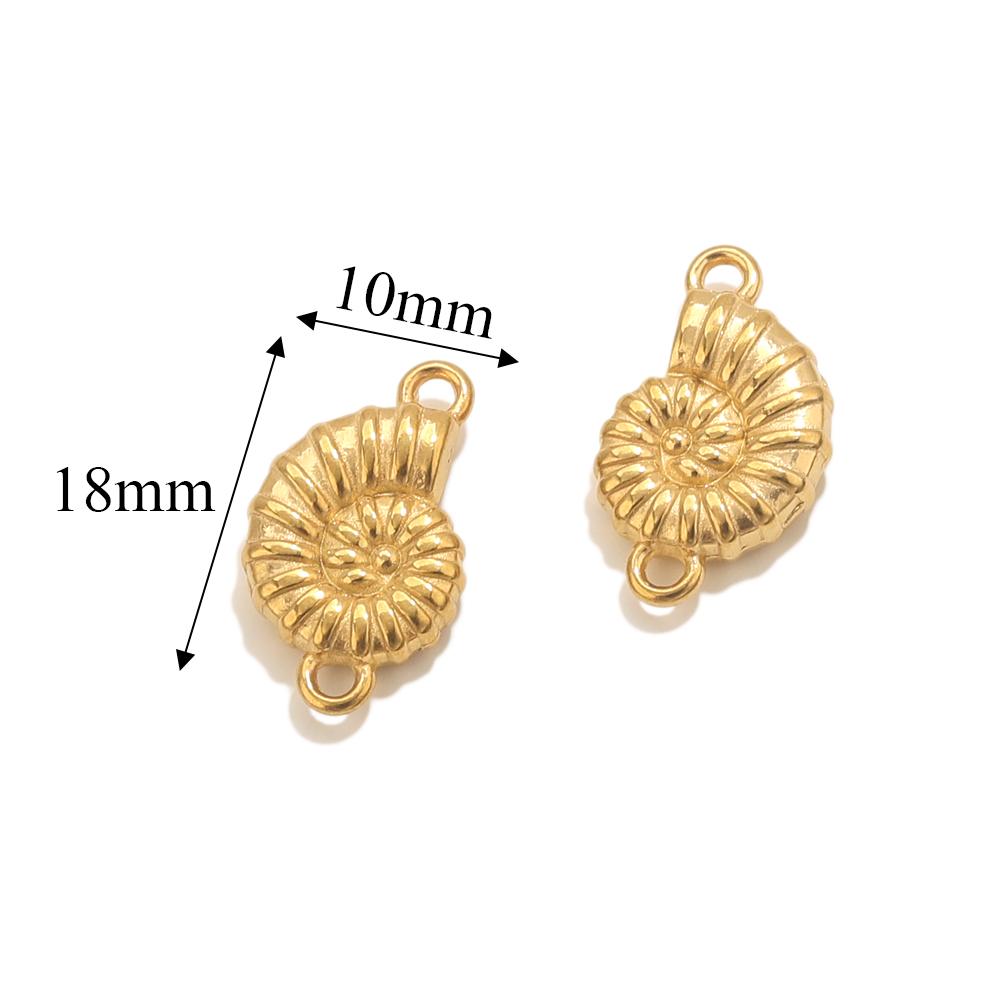 5 szt. Zawieszki ze stali nierdzewnej z podwójnym otworem do łączenia do bransoletek, naszyjników, tworzenia biżuterii DIY, zawieszki z łącznikiem w kształcie serca, kokardy, złote zawieszki